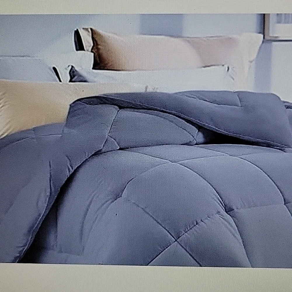 Ashomeli Queen Comforter Duvet cooling Insert corner tabs Dark Gray NEW 88